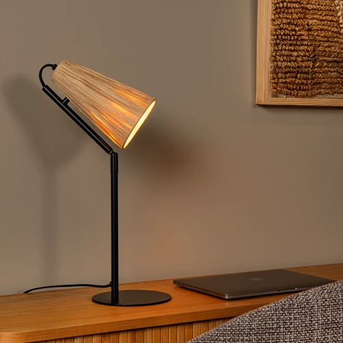 Lucide BENSEN - Lampe de table - 1xE14 - Naturel - ambiance 1